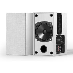 30W X 2 Powered Bookshelf Speakers - 3.5-RCA Input for Turntable, TV, PC, Record Player Speakers with 4 Inch Woofer & Wall Mounted, White