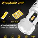 PHINLION 9006 Yellow Fog Light Bulbs 3800 Lumens Super Bright HB4 9006LL LED Bulb Replacement for Car Truck SUV Fog Lights or DRL Lamps, 3000K Golden Yellow, Pack of 2