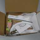 ALLYWASAI Patio Sliding Door Handle Set with Mortise Lock, Key Cylinder and Keeper, Replacement Handle Lock Set Fits Door Thickness from 1-1/2" to 1-3/4", 3-15/16" Screw Hole Spacing, Keyed, White