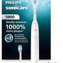 Philips Sonicare 5900 Series Electric Toothbrush - Next-Generation Sonicare Technology, Pressure Sensor, 6 Brushing Settings, SmarTimer, BrushPacer, 21-Day Runtime, White, Model HX7130/02