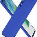 oakxco for Samsung Galaxy S21 Fe Case Silicone, Ultra Slim Thin Phone Case for Women Girls, Plain Solid Color Minimalist Aesthetic Cute Girly Design, Soft Rubber Gel TPU with Camera Cover, Royal Blue