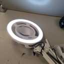 HITTI 10X Magnifier Esthetician Light, 2200 Lumens, Stepless Dimmable, 5 Wheel Rolling Base, LED Lighted Mag Lamp for Lash & Facials, Tattoo, Nail, Crafts, Sewing- White