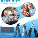 2026 Toenail Clippers for Thick Toenails for Seniors, Angled Head Large Toe Nail Clippers Set for Men, Heavy Duty Ingrown Toenail Clippers with Long Handle, Ultra Sharp Slanted Nail Cutter Wide Jaw