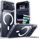 ESR for iPhone 17 Pro Max Case with Stash Stand, Camera Control Cover Compatible with MagSafe, Military-Grade Drop Protection for iPhone 17 Pro Max Phone Case, Scratch-Resistant Back Cover, Clear