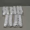 Amyhill 50 Pcs Disposable Tea Cups Mini Plastic Tea Cup Bulk with Handle Hard Plastic Coffee Mug Disposable Square Espresso Mug for Party Catering (White)