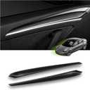 Real Carbon Fiber Front Door Trim Panel Caps 2PCS Compatible with 2021-2023 Tesla Model 3&Y,3K Toray Dry Carbon Fiber Interior Decoration Compatible with Tesla Model 3&Y(Matte Carbon Fiber)