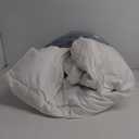 Serta Goose Feather Down Fiber Cotton Comforter Queen Size - 100% Cotton Duvet Insert - Hotel Luxury Hypoallergenic Bedding Comforter All Season Medium Warmth 90 x 90 Inch White