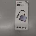 USB C to Dual HDMI Adapter 4K@30Hz, KOZYC USB C Hub Multiport Adapter with 2xHDMI, USB 3.0, 100W PD, Support USB C to HDMI Splitter Extended Display for MacBook Pro (MST is not Supported on MacOS)