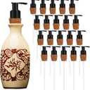 Tioncy 20 Pcs Soap Dispenser Pump with Cork Stopper Easy Press in Replacement Soap Pump Dispenser for Bottles Mason DIY Soap Lotion Jars (Black)