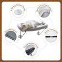Zakkart Cat Window Perch - 100% Metal Supported from Below - Comes with Warm Spacious Pet Bed - Cat Window Hammock for Large Cats & Kittens - for Sunbathing, Napping & Overlooking (Grey)