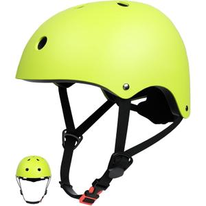 67i Toddler Bike Helmet - Girls Helmets (18.9"-21.2") with 11 Ventilation Vents, Adjustable Knob & Double Buckle, ABS EPS Layered Safety for Ages 1-4 (Yellow)