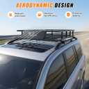 Folews Car Roof Basket 51 x 36 x 6 Inch, Heavy Duty 250LB Cargo Carrier