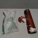 Extended Game XXL Desktop Pad+Mouse Wrist Cushion+Coaster Suite, Non -Slip Rubber Base Mouse Pad and Suture Edge, Memory Foam Wrist Rest Support, Brown Cow Hide Print