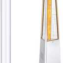 VIHOSE Patio Heater Replacement Parts 49.5 x 4 Inch Quartz Glass Tube with Silicone Connecting Ring Clear Heating Glass Tube Replacement for Outdoor Home Patio Heater Accessories (1 Pcs)
