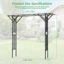 Supersize Flattop Garden Arch for Wedding - 106" L x 106" H Garden Arch Trellis for Climbing Plants Outdoor, 106" * 106" * 20"