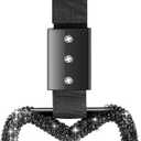 Fabbay Bling Car Accessories Bling Heart Handle Ring Car Accessory for Women Hand Strap Drift Charm Rear Bumper Warning Ring Decor for Auto Bus Interior Exterior Decoration (Black, Heart Style)