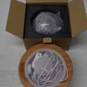 280ml Glass Essential Oil Diffuser Wood Grain Base Air Aroma Diffusers for Aromatherapy Cool Mist Humidifier with Safe Auto Shut-Off and 7 Color LED Night Lights for Home Office Room (Gold)