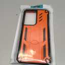 FNTCASE for Samsung Galaxy S21-Ultra Case: Military Grade Rugged Cell Phone Cover with Kickstand | Shockproof TPU Protection Bumper Matte Textured Design for Samsung S21 Ultra Cases 6.8 inches(Orange)