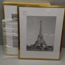 upsimples 16x20 Picture Frame Set of 5, Display Pictures 11x14 with Mat or 16 x 20 Without, Wall Gallery Poster Frames, Gold
