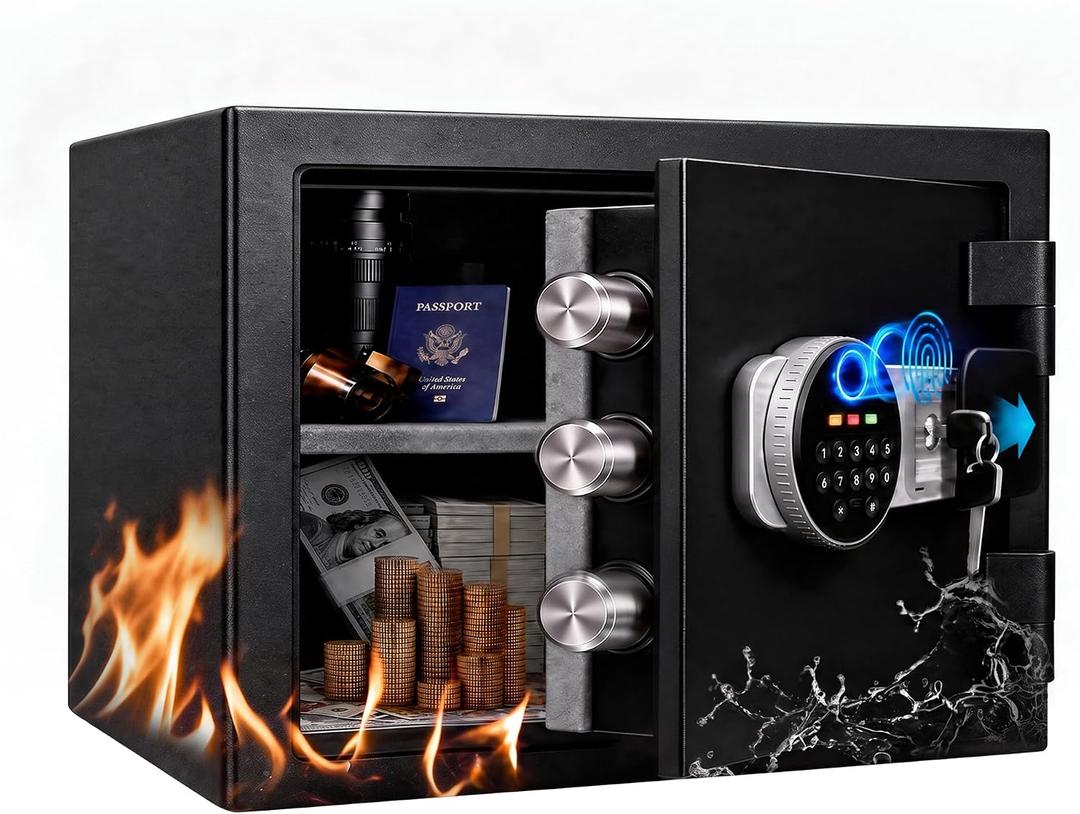 2.0 Cuft Fireproof Waterproof Safe Box, 60-Min 1700℉ Protection