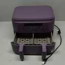 Bella 4 Qt TriZone Air Fryer, EverGood™ Ceramic Nonstick Coating, Dual Basket Design w Removable Divider, Digital Touchscreen Control w 6 Preset Cooking Options, 1200 Watt, 3lb Capacity, Plum