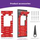 Adhesive Video Doorbell Mount for Video Doorbell, No Drilling Camera Door Mounting Holder Bracket Accessories for Apartments Office Houses