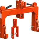 YITAMOTOR 3 Point Quick Hitch with Upgrade Versatile Adapter & 2" Receiver for Category 1 Tractors, 3000 lbs 3-Pt Trailer Hitch Attachment with 5 Level Adjustable Bolt (Orange) | 3-Pt Trailer Hitch Attachment with 5 Level Adjustable Bolt, 3000 LBS Capacity, Heavy Duty Steel, Orange Powder-Coat Finish