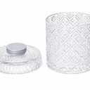 Vorhore Glass Whiskey Glass with Coaster | 240ml 360° Rotating Crystal Cut Whisky Tumbler | Spinning Whiskey Glass for Home Bar, Party & Luxury Gift