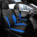 RAV4 Seat Covers - Custom Fit Seat Covers for Toyota RAV4 2013-2018 LE XLE SE Limited Platinum Adventure (Not for Hybrid) - Leather RAV 4 Seat Cover Full Set Waterproof - Black and Blue