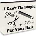 Hairdresser Gifts Hair Stylist Makeup Bag Hair Stylist Gifts Cosmetic Bags Funny Hair Dresser Gift Cosmetic Pouch Zipper Makeup Case Christmas Inspirational Graduation Gift for Hairdresser