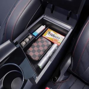 TACORBO Center Console Organizer Compatible with Hyundai Elantra 2021 2022 2023 2024 2025 Accessories with Auto Hold System, NOT Fit Manual Handbrake Models (Black)