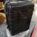 ORIGINAL PENGUIN Crimson 21" Hardside Carry-on Spinner Luggage, Telescoping Handles, Black, One Size