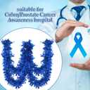 Meanplan 59 Feet Child Abuse Prevention Awareness Tinsel Garland Blue Ribbon Child Abuse Awareness Metallic Twist Garland Decoration for Charity Support Event Supply
