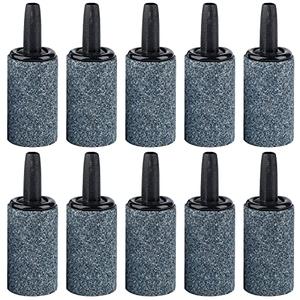 Pawfly Aquarium Air Stone 1 Inch, Fish Tank Air Stone Aerator Bubble Diffuser for Nano Air Pumps Small Buckets and Fish Tanks, Grey, 10 Pack