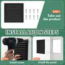 Yaocom 4 Pcs Aluminum Attic Vents 6" x 6" Metal Gable Wall Mesh Shed Vent with Screen Square Louver Grille for Exterior Door House Attic Garage Ceiling