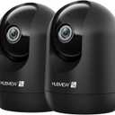 MUBVIEW Cameras for Home Security, Indoor Security Camera, 2.4G WiFi Wired Camera Ideal for Dog/Elder/Baby, Motion Tracking, Two-Way Audio, Pan Tilt, 24/7, 2K Night Vision PK320B-D (2 PCS, Black 2.4GHz)