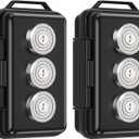 Upgraded Magnetic Key Holder for Car With Faraday Bag and Zone for Tracker - 2 Pcs Hide-a-Key Outside Waterproof Magnetic Storage Box