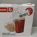 DASH Fresh Pop Popcorn Maker - Oil-Free, Air Popcorn Popper - With Measuring Cup & Recipe Guide - Perfect for Movie Nights - 16 Cups, Red