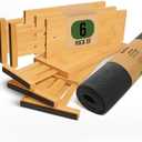 Adjustable Bamboo Drawer Dividers 6 Pack, Expandable Drawer Organizer for Kitchen, Bedroom, Bathroom and Dresser, Each Divider Expands from 12" to 17.5" Height 4.5 – Free Mat Included in Package.