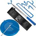 4 in 1 Disc Golf Retriever Pole 16ft - Multifunctional Telescopic Disc Golf Grabber with Stainless Steel Frame and Easy to Carry Bag - Extendable Accessories Grabber to Retrieve Disc in Water, Bushes