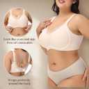 Wireless Comfy Bra for Women, V Mesh Full Coverage T-Shirt Bra Supportive Bralette No Underwire Seamless Sports Bras (Gold, L)