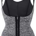 TUNUSKAT Waist Trainer For Women Corset Shapewear Zipper Waist Cincher Vest Tummy Control Body Shaper Girdle Under Clothes M