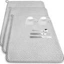 3 Pack Microfiber Dish Drying Mat,24x17"Highly Absorbent Dish Drainer Mat,Large Size Kitchen Counter Quick Dry Pads for Coffee Rack,Under Sink(Gray)