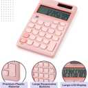 Mr. Pen - Standard Function Solar Calculator, 12 Digits, Light Pink, Pocket Size
