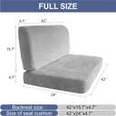 RV Dinette Cushions,Replacement Camper Seats,RV Replacement Cushions with High Density Foam,RV Dinette Seat Including 1 Backrest & 1 Bench 42''Gery