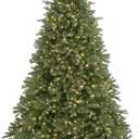 National Tree Company 7.5 ft Pre-Lit Jersey Fraser Fir Artificial Christmas Tree, 1,250 Clear Lights, 3,144 Tips, Includes Stand, Green