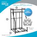 BIRDROCK HOME Bike Rack Garage Storage Floor Stand - Freestanding Organizer for Outdoor Yard - Upright Wall Mount for Scooters, Rakes, Motorcycles, Hoverboards, Gloves - Holds 2 Bicycle - Black