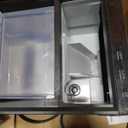 EUHOMY Nugget Ice Maker Countertop with Handle, Ready in 6 Mins, 34lbs Per Day, Removable Top Cover, Auto-Cleaning, Portable Sonic Ice Maker with Basket and Scoop, for Home/Party/RV/Camping (Black)