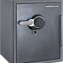 SentrySafe Fireproof and Waterproof Gray Steel Home Safe with Digital Keypad Lock, Floor Safe with Interior Lighting Secures Money, Documents, 2.05 Cubic Feet, SFW205GQC