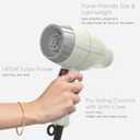 TOME Hair Dryer with Diffuser, 1875W Ionic Blow Dryer with Comb Attachment and Concentrator for Home Use, Fast Drying with Cool Shot and 2 Heat & 2 Speed Settings, 125V, White